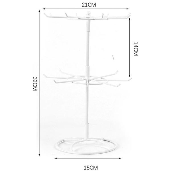 hooks & rails 2-tier rotary jewelry stand rack earrings necklace ring display organizer holder detachable rotating
hooks & rails 2-tier rotary jewelry stand rack earrings necklace ring display organizer holder detachable rotating