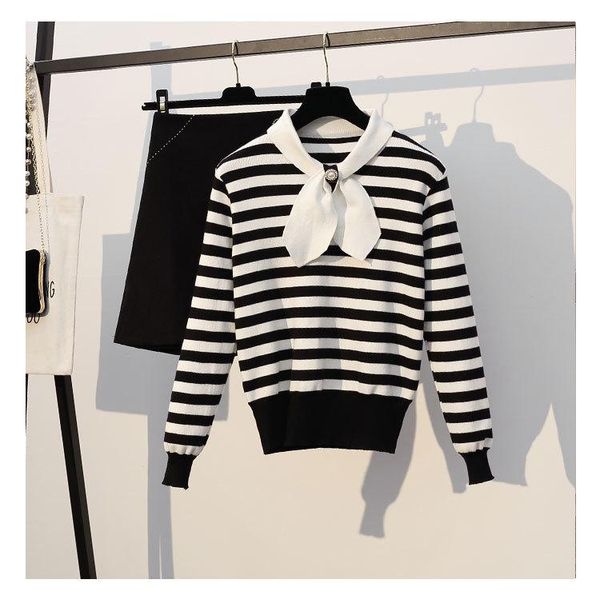 two piece dress plus size 5xl striped knitted bowknot long sleeve winter sweaters +high waist mini skirts big female ol 2 pieces sets, White
two piece dress plus size 5xl striped knitted bowknot long sleeve winter sweaters +high waist mini skirts big female ol 2 pieces sets, White