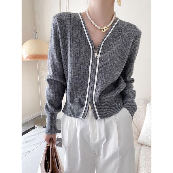 women's knits & tees korean style v neck zipper knitted sweater women autumn 2021 solid basic cropped pullover spring slim fashion clot, White
women's knits & tees korean style v neck zipper knitted sweater women autumn 2021 solid basic cropped pullover spring slim fashion clot, White