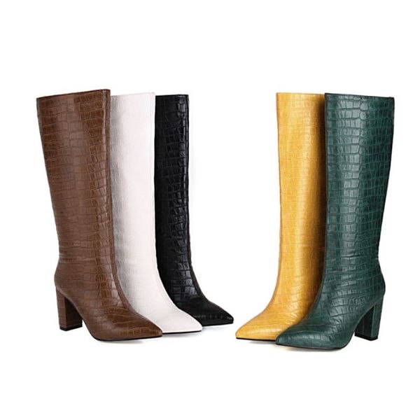 size 34-48 women high heel boots pointed toe thick heel women knee high boots fashion shoes woman footwear, Black
size 34-48 women high heel boots pointed toe thick heel women knee high boots fashion shoes woman footwear, Black