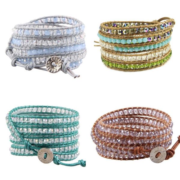 crystal 5 wrap beaded bracelets leather adjustable bangles bracelet for women charm, Golden;silver
crystal 5 wrap beaded bracelets leather adjustable bangles bracelet for women charm, Golden;silver