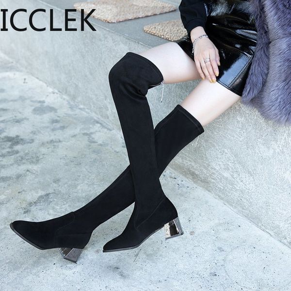 over the knee boots thigh high boots women winter shoes block thick heels rhinestone slim stretch shoes botas de mujer 210428, Black
over the knee boots thigh high boots women winter shoes block thick heels rhinestone slim stretch shoes botas de mujer 210428, Black