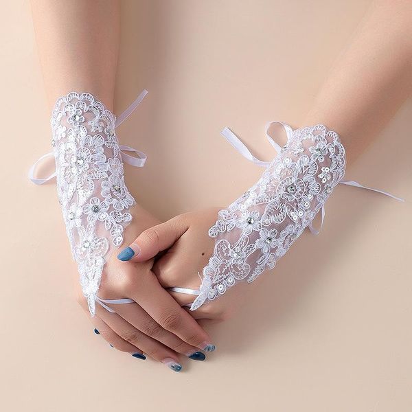 five fingers gloves 1 pair rhinestone lace brides wedding white floral bowknot fingerless beautiful party accessories, Blue;gray
five fingers gloves 1 pair rhinestone lace brides wedding white floral bowknot fingerless beautiful party accessories, Blue;gray
