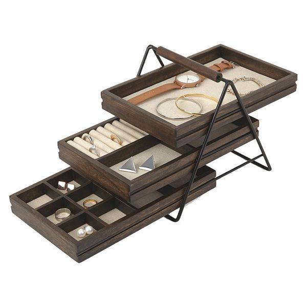 solid wood made jewelry box rubber non-slip pad earrings necklace storage multi-layer grid women's household mul boxes & bins
solid wood made jewelry box rubber non-slip pad earrings necklace storage multi-layer grid women's household mul boxes & bins