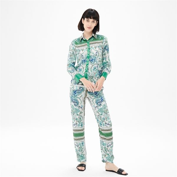 women printed 2 pieces set long sleeve blouse long trousers suit pajamas fashion casual women outfit pants sets 211007, White
women printed 2 pieces set long sleeve blouse long trousers suit pajamas fashion casual women outfit pants sets 211007, White