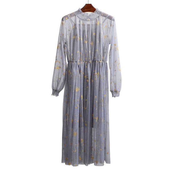 perhaps u gray beige navy star moon embroidery mesh long sleeve stand collar midi elegant sweet party loose dress runway d0201 210706, Black;gray
perhaps u gray beige navy star moon embroidery mesh long sleeve stand collar midi elegant sweet party loose dress runway d0201 210706, Black;gray