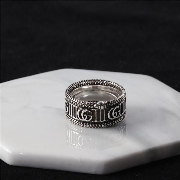 ladies fashion jewelry double wide snake personalized same universal gift ring for men and women, Silver
ladies fashion jewelry double wide snake personalized same universal gift ring for men and women, Silver