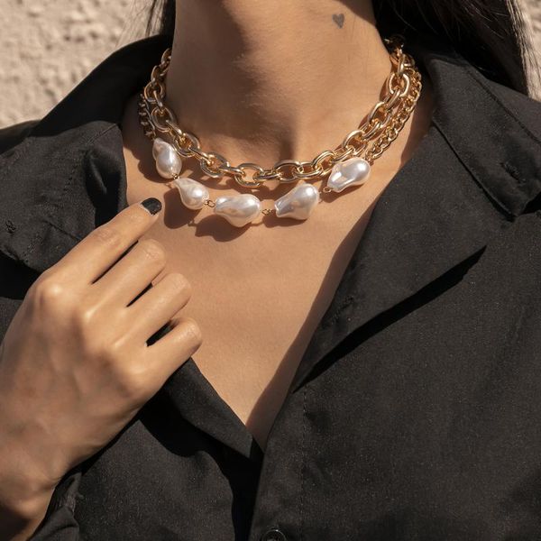 chains 2021 pastoral special-shaped imitation pearl multi-layer necklace, geometric metal chain mashup wedding party gift, Silver
chains 2021 pastoral special-shaped imitation pearl multi-layer necklace, geometric metal chain mashup wedding party gift, Silver