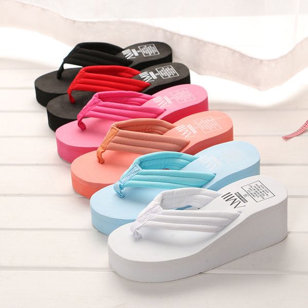 new summer anti slip cloth belt women's thick bottomed flip flop angle muffin fashion cool slippers candy color slippers, Black
new summer anti slip cloth belt women's thick bottomed flip flop angle muffin fashion cool slippers candy color slippers, Black