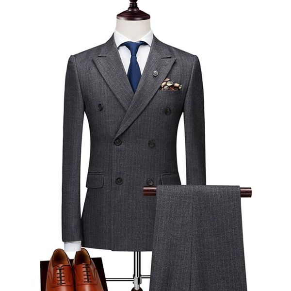 men's suits & blazers jacket pants vest men double breasted suit set nice slim fit vertical stripe luxury wedding dress blazer coat tro, White;black
men's suits & blazers jacket pants vest men double breasted suit set nice slim fit vertical stripe luxury wedding dress blazer coat tro, White;black