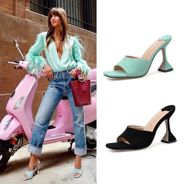 women slippers summer 2021 sandals woman high heel shoes peep toe pumps fashion flock casual slides, Black
women slippers summer 2021 sandals woman high heel shoes peep toe pumps fashion flock casual slides, Black