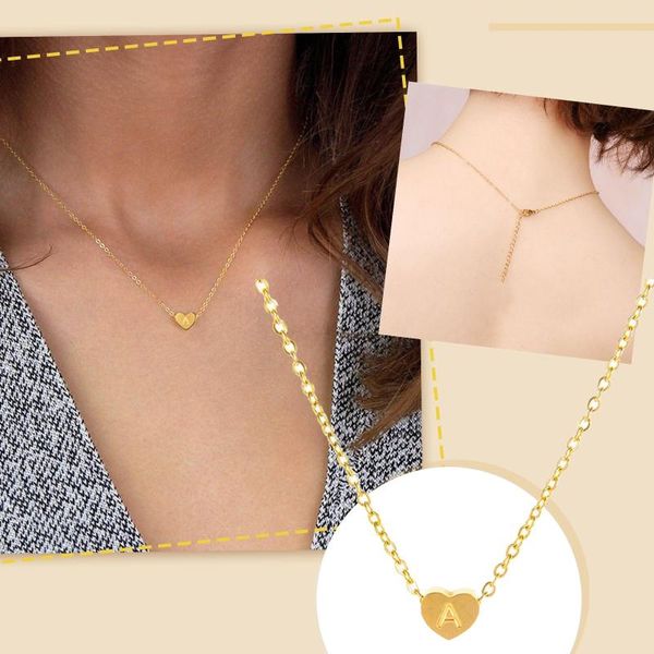 chains fashion gold chain heart initial charms necklace pendant alloy a-z letters for jewelry name necklaces collar, Silver
chains fashion gold chain heart initial charms necklace pendant alloy a-z letters for jewelry name necklaces collar, Silver