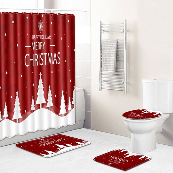 merry christmas waterproof shower curtain 3/4pc bathroom accessories bath curtains closestool mat decorations for home
merry christmas waterproof shower curtain 3/4pc bathroom accessories bath curtains closestool mat decorations for home