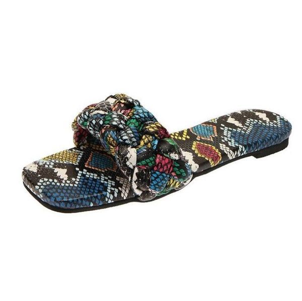 fashion snake print braided charm open-toe flat slippers set foot vacation beach sandals casual flip flops women shoes, Black
fashion snake print braided charm open-toe flat slippers set foot vacation beach sandals casual flip flops women shoes, Black
