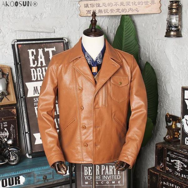 men's leather & faux akoosun 2021 clothing genuine cowhide jacket men motorcycle jackets male autumn coat erkekler ceket lxr710, Black
men's leather & faux akoosun 2021 clothing genuine cowhide jacket men motorcycle jackets male autumn coat erkekler ceket lxr710, Black