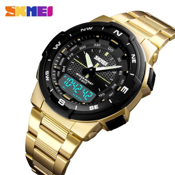 wristwatches skmei men watch fashion business digital quartz stainless steel clock saat watches reloj hombre 2021 relogio masculino1370, Slivery;brown
wristwatches skmei men watch fashion business digital quartz stainless steel clock saat watches reloj hombre 2021 relogio masculino1370, Slivery;brown