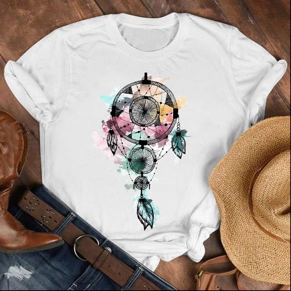 watercolor dreamcatcher print women t shirts short sleeve o neck loose tee clothes camisetas mujer, White
watercolor dreamcatcher print women t shirts short sleeve o neck loose tee clothes camisetas mujer, White