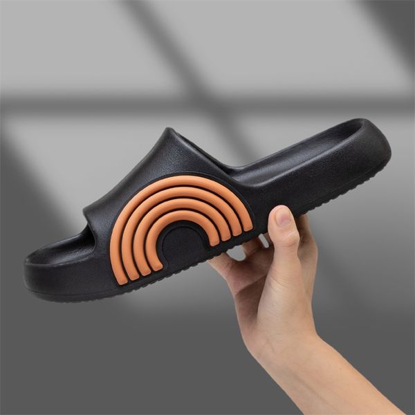 fashion men's slippers rainbow indoor shoes leak bathroom slides summer sandals for men soft eva non-slip women house slipper 210805, Black
fashion men's slippers rainbow indoor shoes leak bathroom slides summer sandals for men soft eva non-slip women house slipper 210805, Black