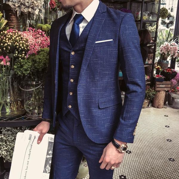 men's suits & blazers high-end custom clothing slim notch standard fit single breasted one-button checked cotton accurate size tailor-m, White;black
men's suits & blazers high-end custom clothing slim notch standard fit single breasted one-button checked cotton accurate size tailor-m, White;black