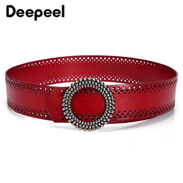 belts deepeel 5*100cm women fashion round buckle genuine leather female luxury decorative designer waistband for dress pants, Black;brown
belts deepeel 5*100cm women fashion round buckle genuine leather female luxury decorative designer waistband for dress pants, Black;brown