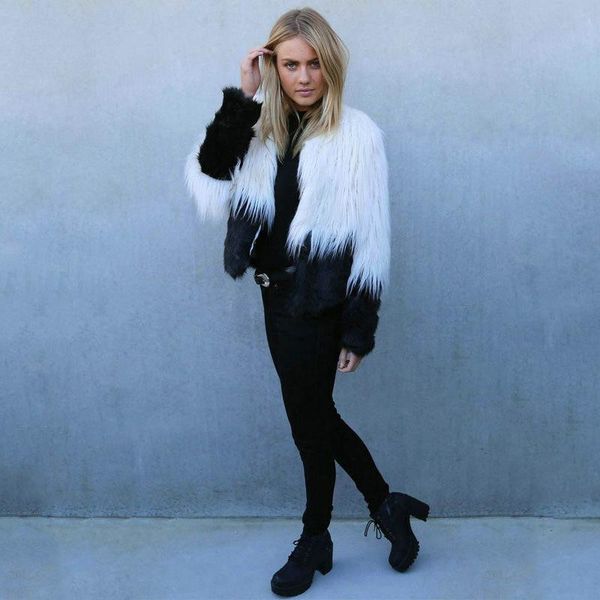 women's fur & faux trodeamstore foreign trade style coat winter high street washed stitching mink medium and long jacket for women, Black
women's fur & faux trodeamstore foreign trade style coat winter high street washed stitching mink medium and long jacket for women, Black