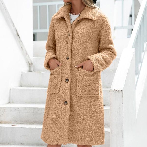 women's wool & blends womens jackets solid color long sleeve full patchwork fleece coat with button pockets autumn winter warm jacket, Black
women's wool & blends womens jackets solid color long sleeve full patchwork fleece coat with button pockets autumn winter warm jacket, Black