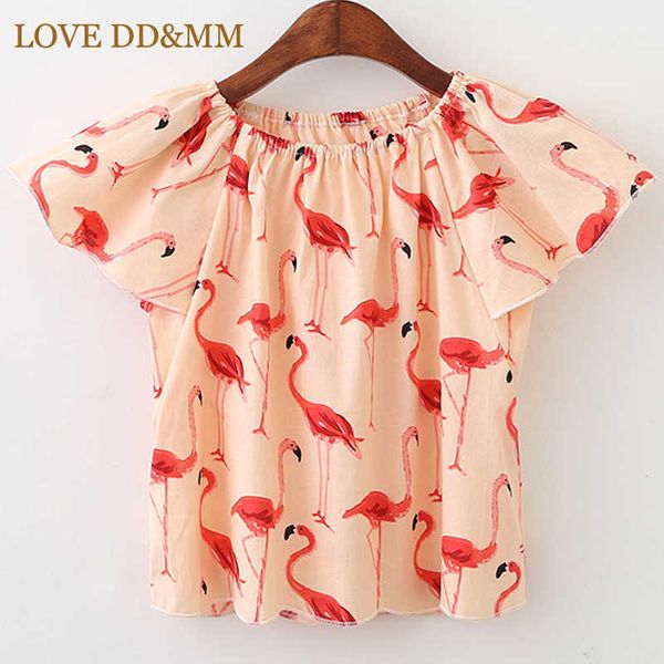 love dd&mm children's shirt children's clothing girl flamingo printing fly sleeve doll shirt cute flower shirt 210715, White;black
love dd&mm children's shirt children's clothing girl flamingo printing fly sleeve doll shirt cute flower shirt 210715, White;black