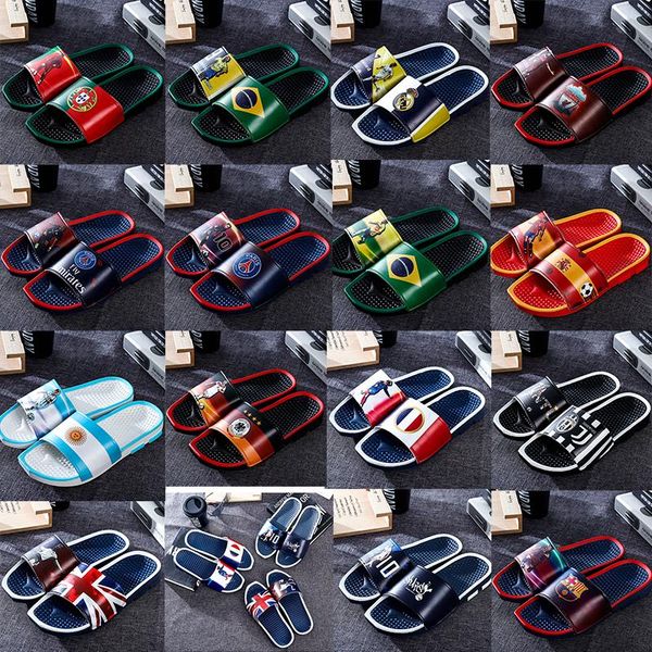 football star sports slippers brand designer color printing mens rubber sandals beach slide non-slip flip flops indoor outdoor shoes siz, Black
football star sports slippers brand designer color printing mens rubber sandals beach slide non-slip flip flops indoor outdoor shoes siz, Black