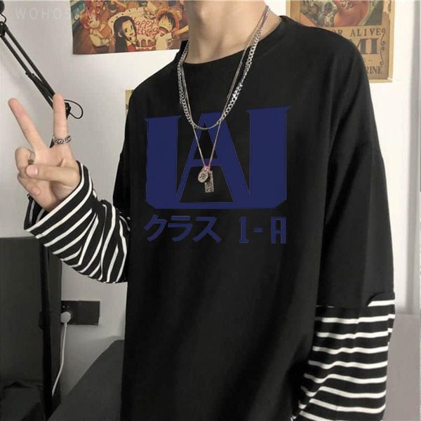 men's t-shirts fashion japan anime my hero academia long sleeve t shirt men/women harajuku manga class a graphics oversize striped t-sh, White;black
men's t-shirts fashion japan anime my hero academia long sleeve t shirt men/women harajuku manga class a graphics oversize striped t-sh, White;black