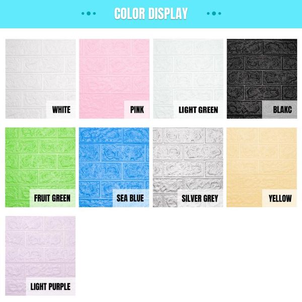 wallpapers 70*77cm diy 3d brick wall stickers home decoration living room bedroom decor foam self adhensive wallpaper art decals
wallpapers 70*77cm diy 3d brick wall stickers home decoration living room bedroom decor foam self adhensive wallpaper art decals