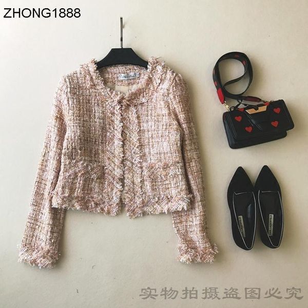 women's wool & blends pale golden rice age reduction classic temperament round collar short hair tassel small sweet wind coat, Black
women's wool & blends pale golden rice age reduction classic temperament round collar short hair tassel small sweet wind coat, Black