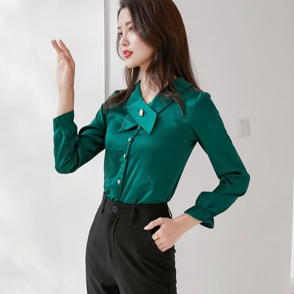 elegant spring/autumn female clothing white green women and blouses casual office ladies shirts plus size s-4xl women's
elegant spring/autumn female clothing white green women and blouses casual office ladies shirts plus size s-4xl women's