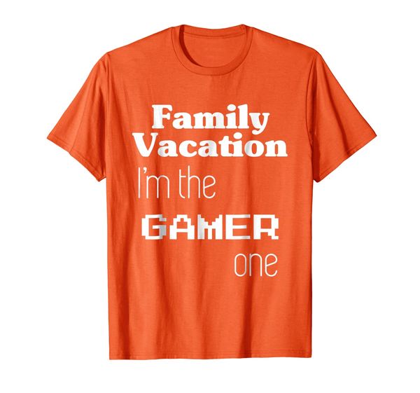 family vacation t-shirt i'm the gamer one, White;black