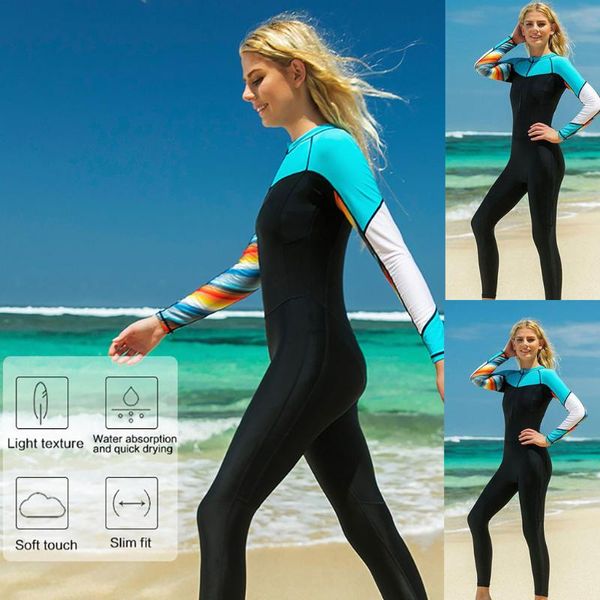 fashion women solid wetsuit rash guard sunscreen surfing snorkeling diving coverall swimsuit colorblock swimming suit pool & accessories
fashion women solid wetsuit rash guard sunscreen surfing snorkeling diving coverall swimsuit colorblock swimming suit pool & accessories