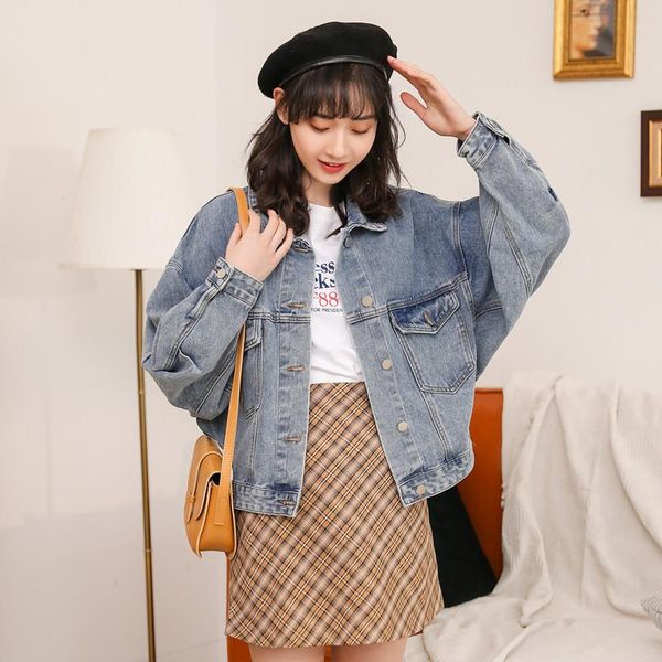 women's jackets spring autumn casual solid denim harajuku women bomber female outerwear college ladies coats manteaux blue basic anorak, Black;brown
women's jackets spring autumn casual solid denim harajuku women bomber female outerwear college ladies coats manteaux blue basic anorak, Black;brown