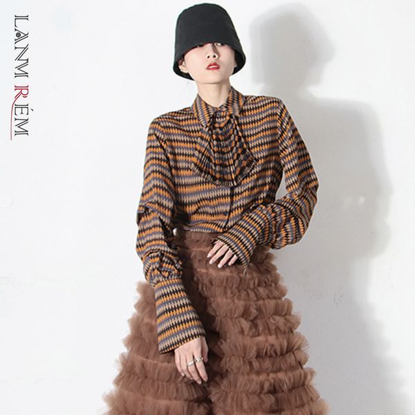 women plaid bandage big size blouse lapel long sleeve loose fit lady shirt fashion summer arrivals 2e1952 210507, White
women plaid bandage big size blouse lapel long sleeve loose fit lady shirt fashion summer arrivals 2e1952 210507, White