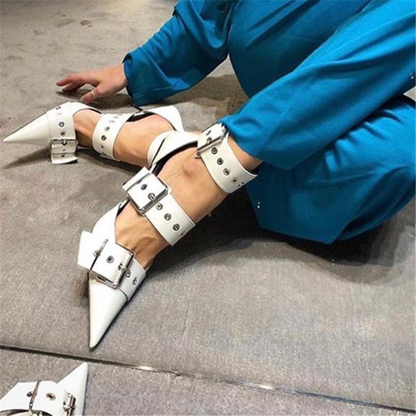 brand belts buckled leather pumps high heels sandals women shoes pointy toe sandalias mujer 2021 summer sapato feminino, Black
brand belts buckled leather pumps high heels sandals women shoes pointy toe sandalias mujer 2021 summer sapato feminino, Black