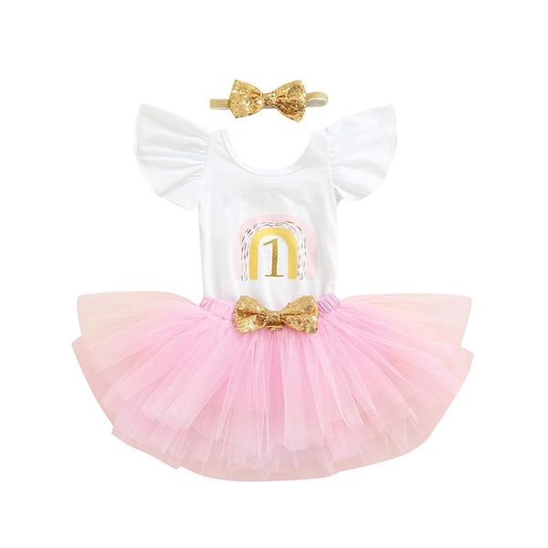 clothing sets birthday party kids baby girl clothes ruffles sleeve rainbow cotton bodysuit tutu skirt headband 3pcs princess set, White
clothing sets birthday party kids baby girl clothes ruffles sleeve rainbow cotton bodysuit tutu skirt headband 3pcs princess set, White