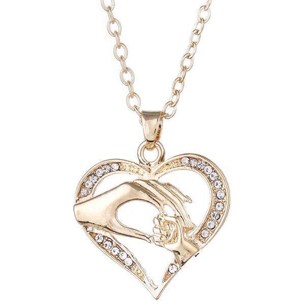 pendant necklaces mom and kid holding hand alloy necklace zircon hollow heart-shaped neck jewelry gift for women mother 2 colors swd889, Silver
pendant necklaces mom and kid holding hand alloy necklace zircon hollow heart-shaped neck jewelry gift for women mother 2 colors swd889, Silver