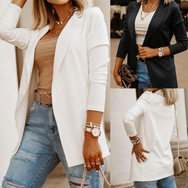 women's jackets fashion women suit coat autumn casual turn-down collar long sleeve solid color slim cardigan office ladies white thin c, Black;brown
women's jackets fashion women suit coat autumn casual turn-down collar long sleeve solid color slim cardigan office ladies white thin c, Black;brown