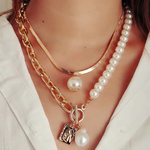 chains fashion geometric chain pendant necklace for women 2021 girls vintage pearl choker necklaces jewelry accessories simple collier, Silver
chains fashion geometric chain pendant necklace for women 2021 girls vintage pearl choker necklaces jewelry accessories simple collier, Silver