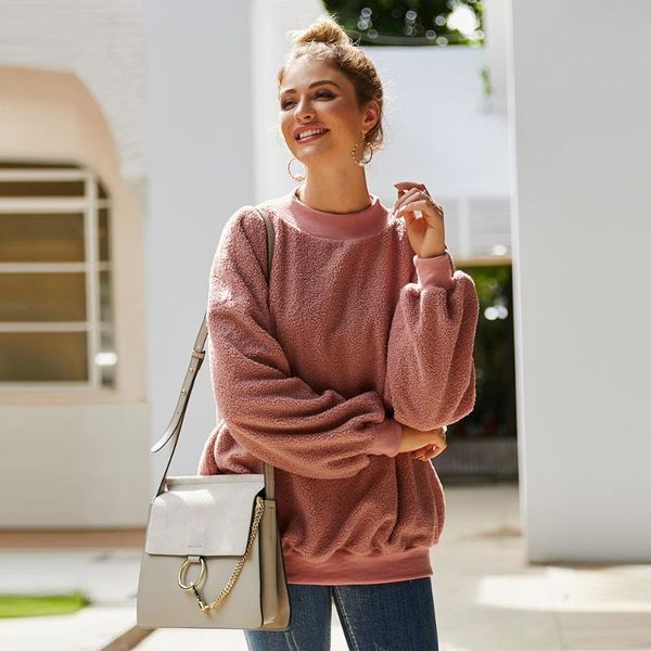 women's hoodies & sweatshirts autumn winter casual loose large size solid pullovers white pink woolen women long sleeve plush teddy coa, Black
women's hoodies & sweatshirts autumn winter casual loose large size solid pullovers white pink woolen women long sleeve plush teddy coa, Black