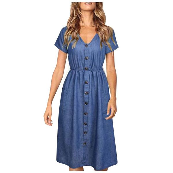 casual dresses women's dress 2021 summer solid single row buttons v-neck short sleeve midi slim high waist vestido, Black;gray
casual dresses women's dress 2021 summer solid single row buttons v-neck short sleeve midi slim high waist vestido, Black;gray