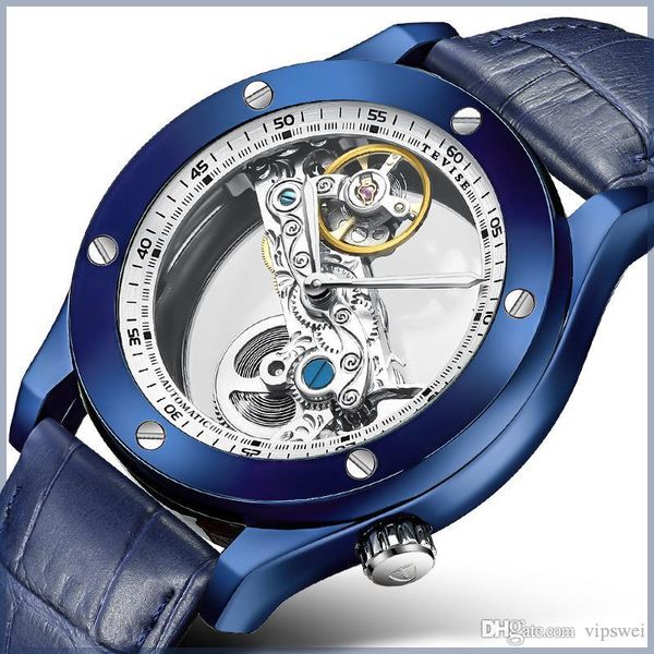 tevise brand men's original leather strap watch luxury the man automatic mechanical tourbillon waterproof watches gift cloc, Slivery;brown
tevise brand men's original leather strap watch luxury the man automatic mechanical tourbillon waterproof watches gift cloc, Slivery;brown