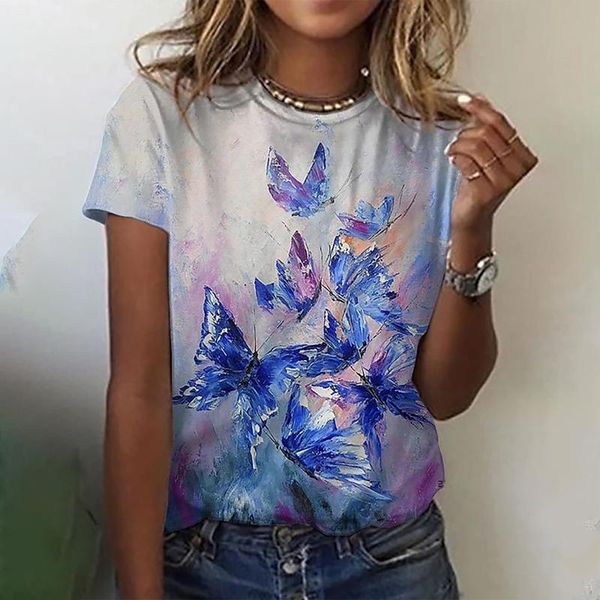 women's t-shirt streetwear t shirt women butterfly print o-neck short sleeve tshirt tee shirts casual loose t-shirts, White
women's t-shirt streetwear t shirt women butterfly print o-neck short sleeve tshirt tee shirts casual loose t-shirts, White