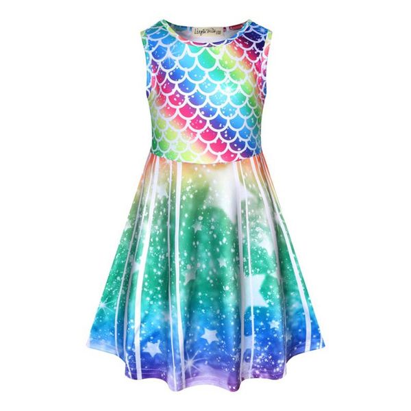 girl's dresses summer fashion cartoon baby round neck sleeveless princess dress girls colorful fish scale and starry sky print, Red;yellow
girl's dresses summer fashion cartoon baby round neck sleeveless princess dress girls colorful fish scale and starry sky print, Red;yellow