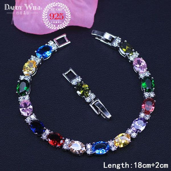 charm bracelets summer colorful 925 sterling silver jewelry white zirconia women trendy with rose red blue green stone br77, Golden;silver
charm bracelets summer colorful 925 sterling silver jewelry white zirconia women trendy with rose red blue green stone br77, Golden;silver