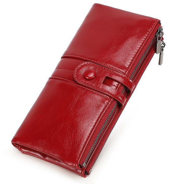 wallets 2021 fashion wallet trend korean female luxury design oil wax leather long mobile multi-pocket, Red;black
wallets 2021 fashion wallet trend korean female luxury design oil wax leather long mobile multi-pocket, Red;black