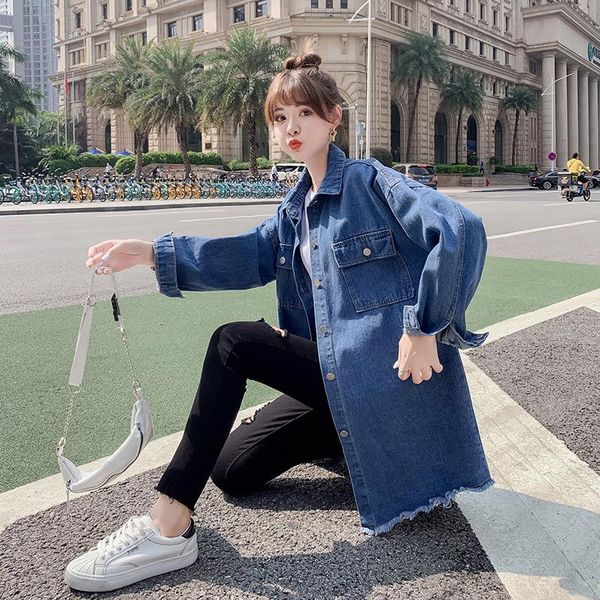 women's jackets casual woman denim coat spring autumn fashion long jeans women, Black;brown
women's jackets casual woman denim coat spring autumn fashion long jeans women, Black;brown