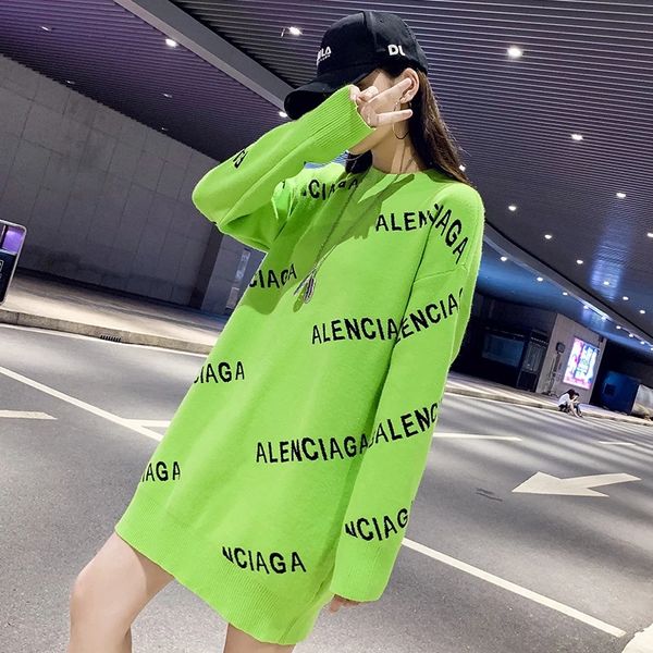 new autumn fashion knitted sweater women o-neck luxury letter pull pullovers long sleeve loose female plus size green black red, White;black
new autumn fashion knitted sweater women o-neck luxury letter pull pullovers long sleeve loose female plus size green black red, White;black